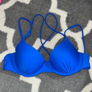 Aerie Push-up Blue Bikini Top